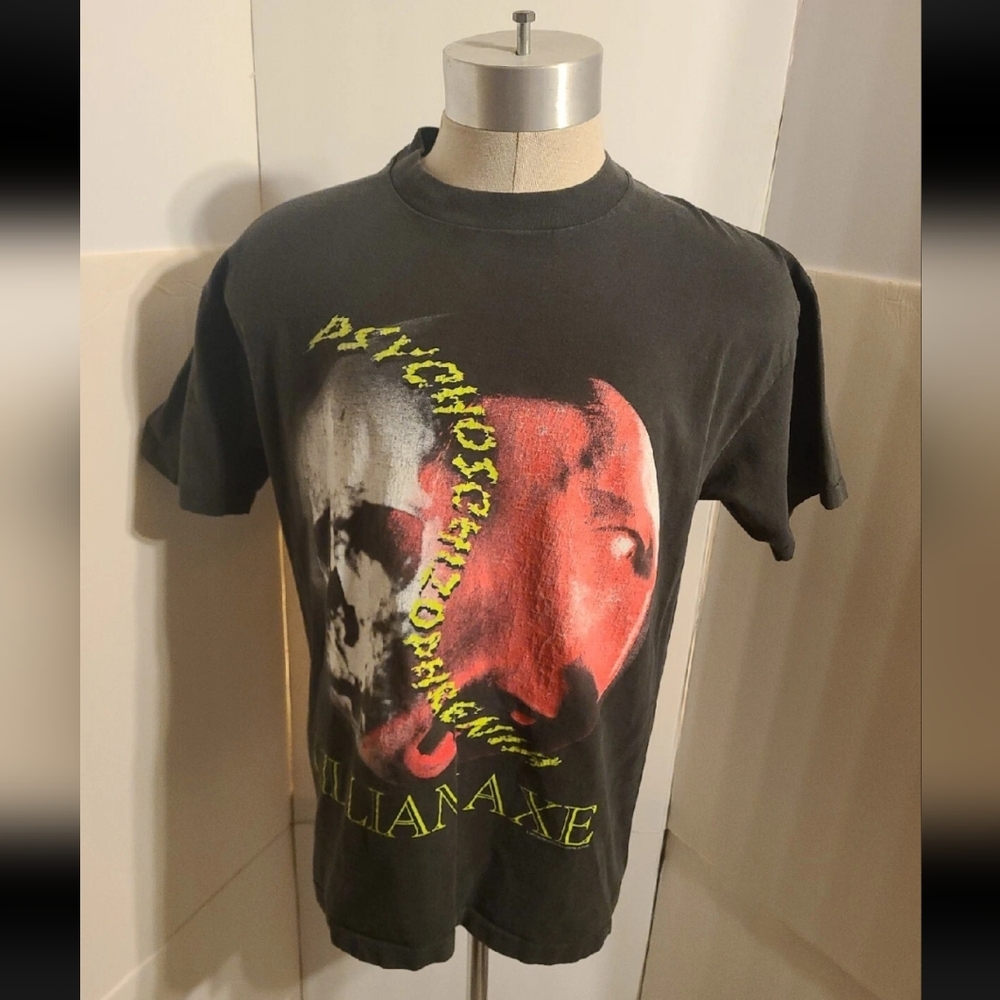 VTG LILLIAN AXE XL 1993 SHIRT PSYCHOSCHIZOPHRENIA GLAM HAIR METAL TOUR CONCERT